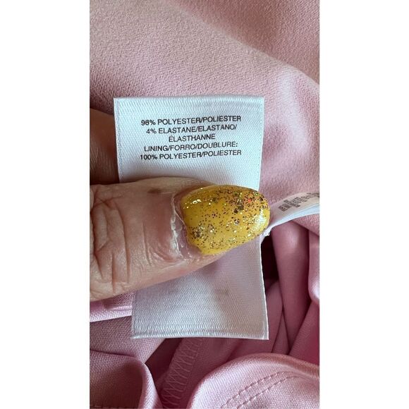 Kasper Women's Ruffle Sleeve Lined Sheath Dress Salmon Pink Size 10 NWT P1-120 - Picture 11 of 11